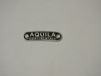 Emblem Schriftzug Aquila Continentale Vespa Sitzbank / Schwingsattel Aluminium