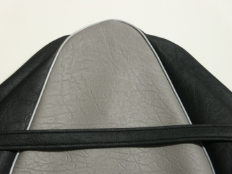 Sitzbankbezug Vespa GS160/GL150 mit Halteriemen wie Denfeld grau/schwarz
