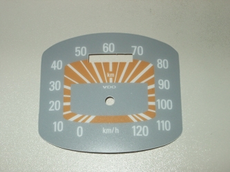Tachometer Ziffernblatt Lichtecht 1.Serie Vespa GS/3 T2 /3 /4 VDO