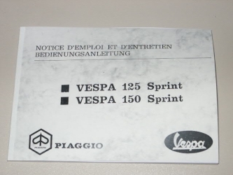 Bedienungsanleitung Vespa Sprint 125/150 deutsch / französisch