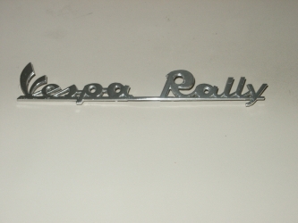 Schriftzug Logo Vespa Rally verchromt Heck Vespa Rally 180
